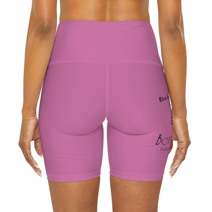 Pink High Waisted Yoga Shorts